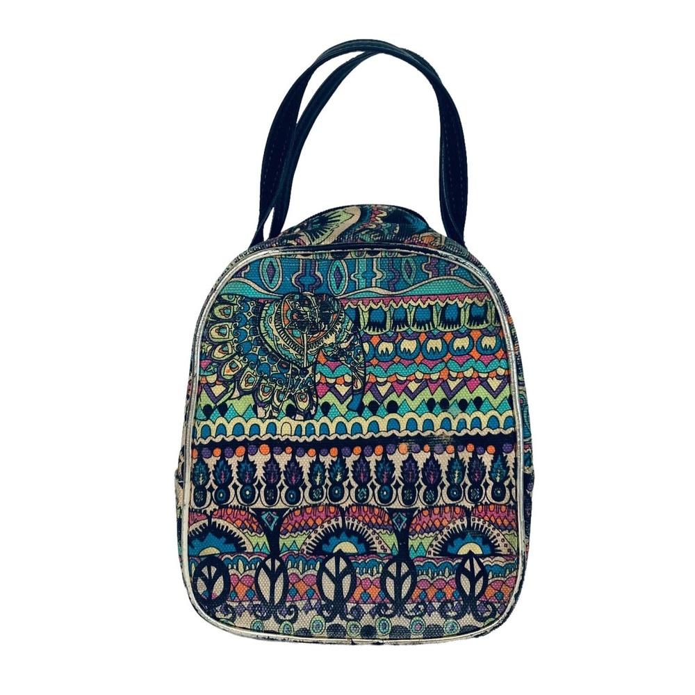 SAKROOTS Insulated LUNCH BAG Tote-PEACE Collection 9x7 7/8 - Picture 5 of 6